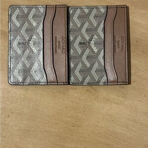 Goyard Brown and Gray Geometric Key Holder